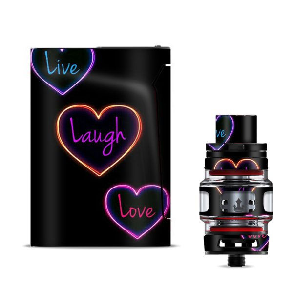 Neon Hearts, Live,Love,Life Smok V-fin Skin Online Sale