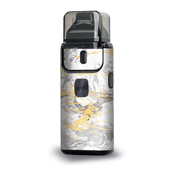 Gold Marble White Gray Swirl Stone Granite Aspire Breeze 2 Skin on Sale