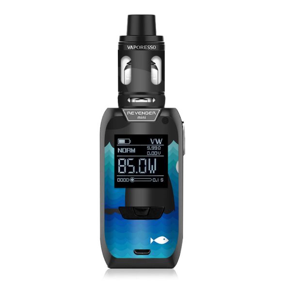 Elephant Art Water Fish Vaporesso Revenger Mini 85w Skin For Cheap