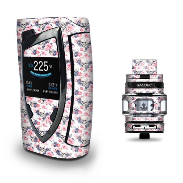 Pink Blue Flowers Skulls Smok Devilkin kit Skin For Sale