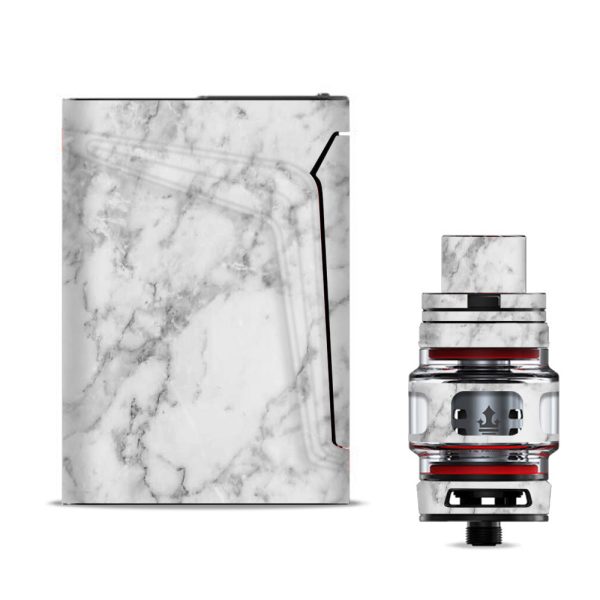 Grey And White Marble Panel Smok V-fin Skin on Sale