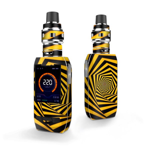 Black Yellow Trippy Pattern Vaporesso Polar 220w Skin Cheap