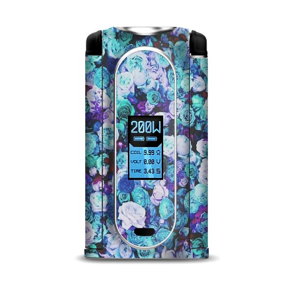 Blue Roses Floral Pattern VooPoo Vmate Skin on Sale