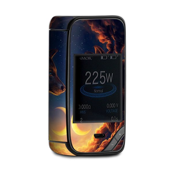 Wolf Clouds Moon Sky Smok X-Priv Skin Cheap