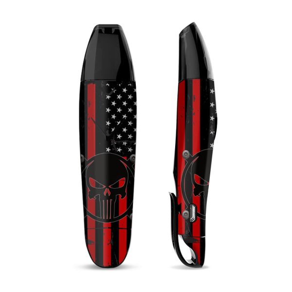 Red American Flag Black Punish Badge Suorin Vagon Skin Cheap
