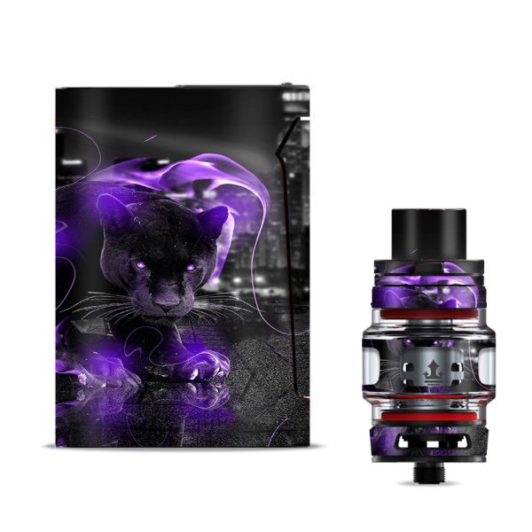 Black Panther Purple Smoke Smok V-fin Skin Online now