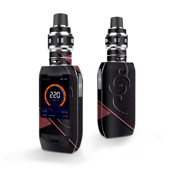 Black Red Leather Hindu Om Like Symbol Vaporesso Polar 220w Skin Online Sale