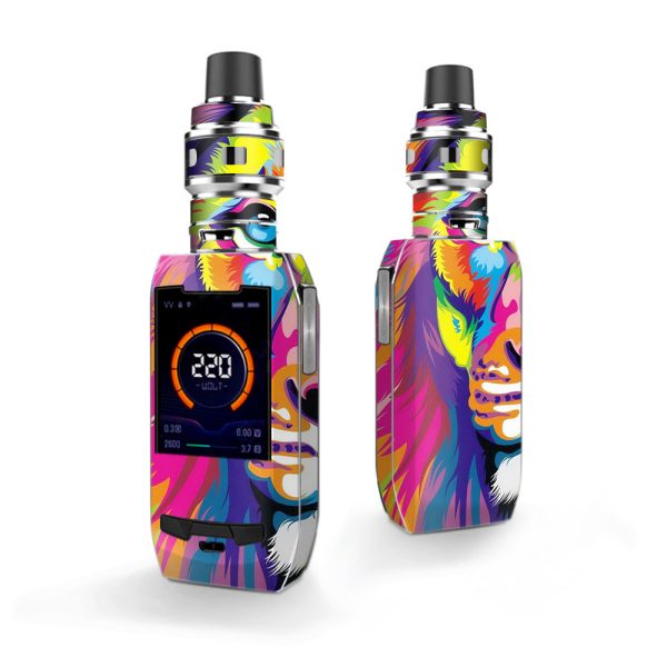 Colorful Lion Abstract Paint Vaporesso Polar 220w Skin Cheap