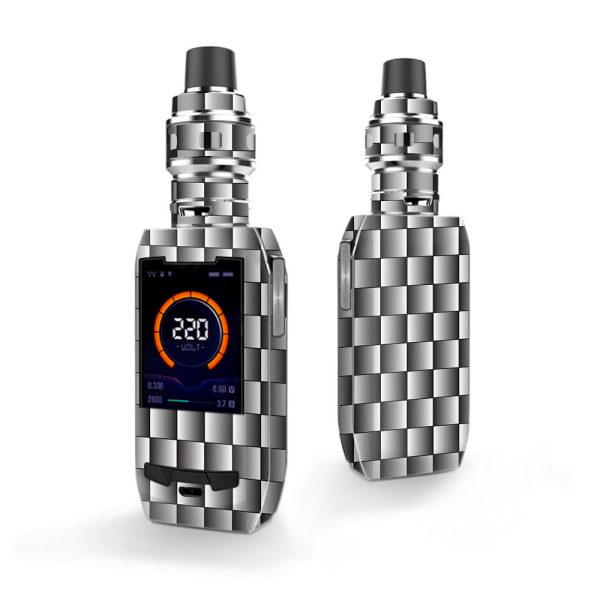 White Grey Carbon Fiber Look Vaporesso Polar 220w Skin Supply