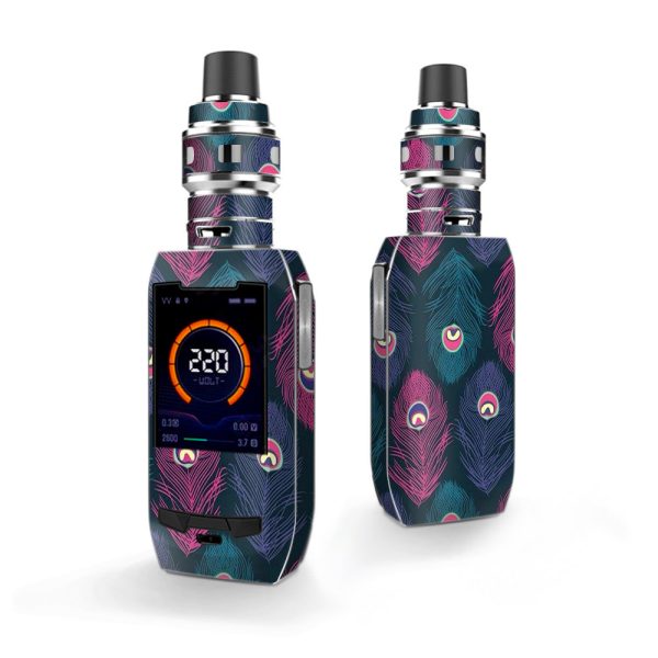 Pink Purple Peacock Feather  Vaporesso Polar 220w Skin Fashion