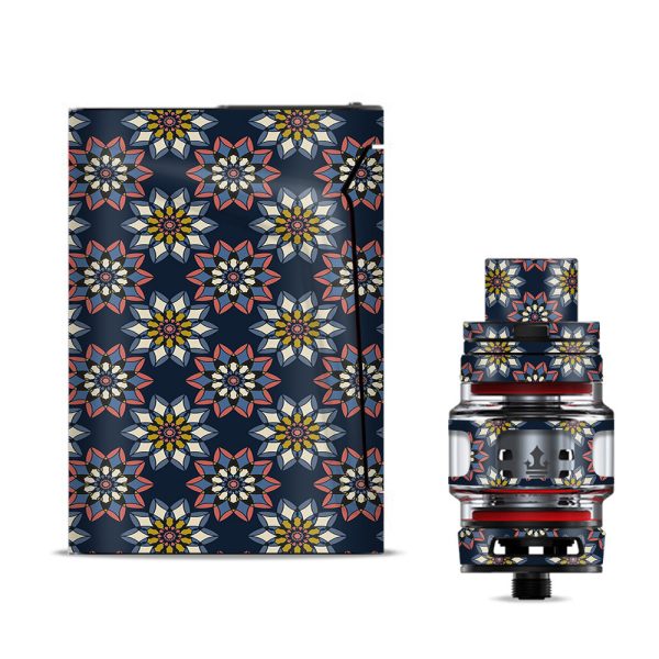 Retro Flowers Pattern Smok V-fin Skin Fashion