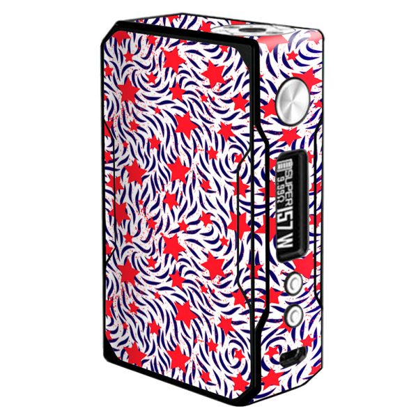 Red White Blue Stars Stripes Abstract Pattern VooPoo  Drag Skin For Discount