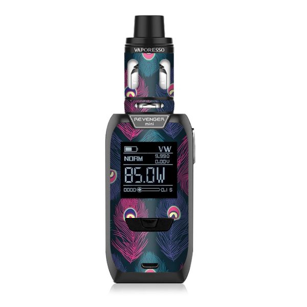 Pink Purple Peacock Feather  Vaporesso Revenger Mini 85w Skin Discount