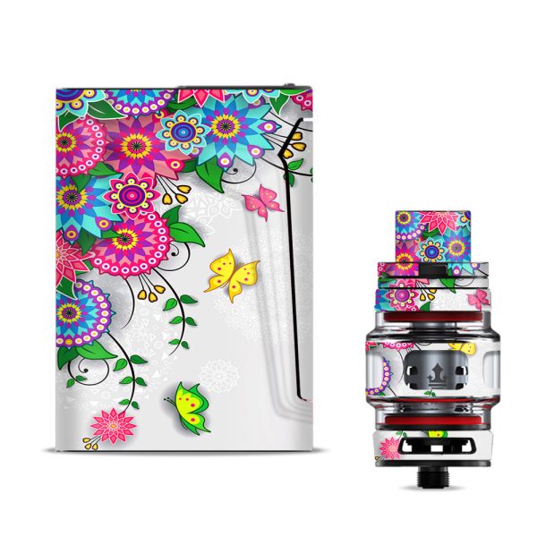 Flowers Colorful Design Smok V-fin Skin Online Hot Sale