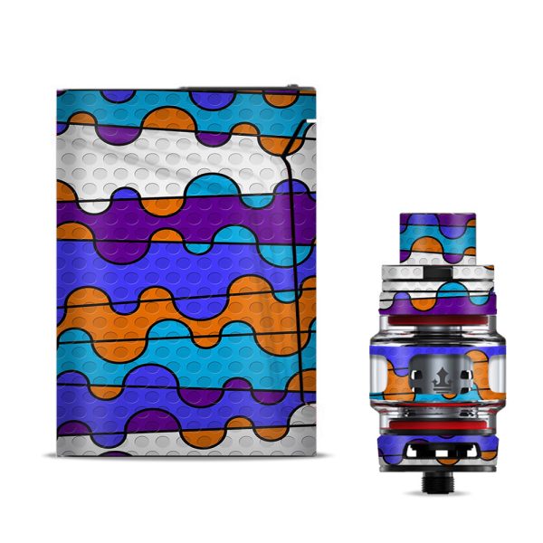 Colorful Swirl Print Smok V-fin Skin Supply