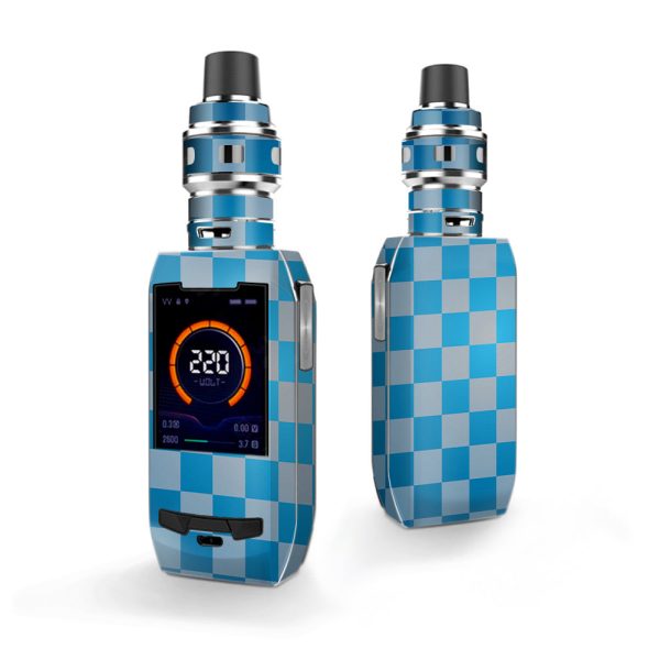 Blue Grey Checkers Vaporesso Polar 220w Skin For Cheap