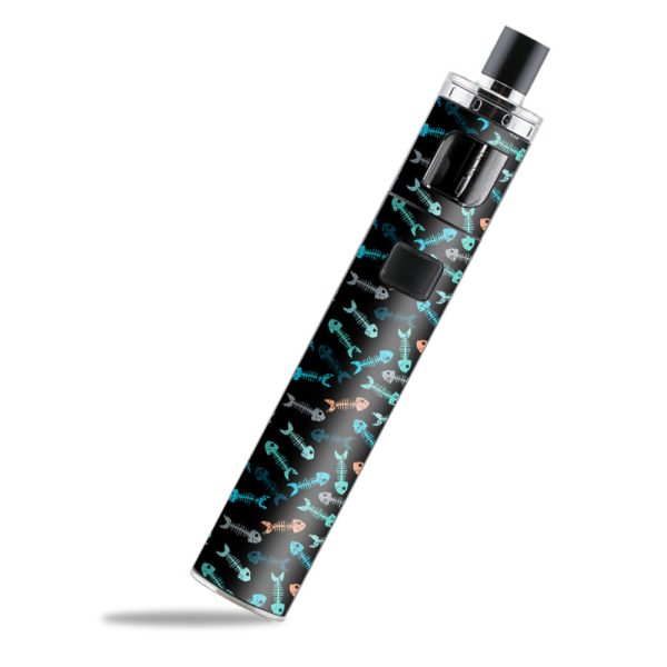 Colored Fishbones Black Background Aspire PockeX Skin Online Hot Sale