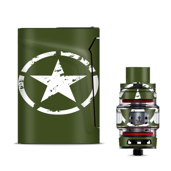 Green Army Star Military Smok V-fin Skin For Discount