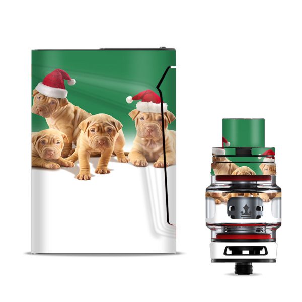 Shar-Pei Puppies In Santa Hats Smok V-fin Skin Cheap
