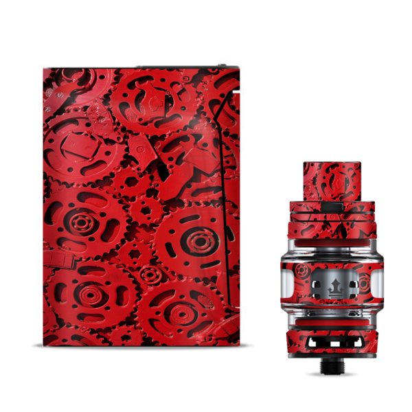 Red Gears Cog Cogs Steam Punk Smok V-fin Skin Online Hot Sale