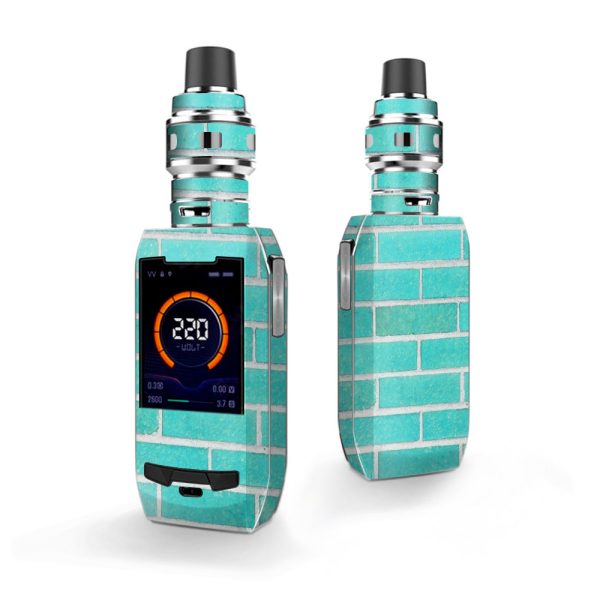 Teal Baby Blue Brick Wall Vaporesso Polar 220w Skin For Discount