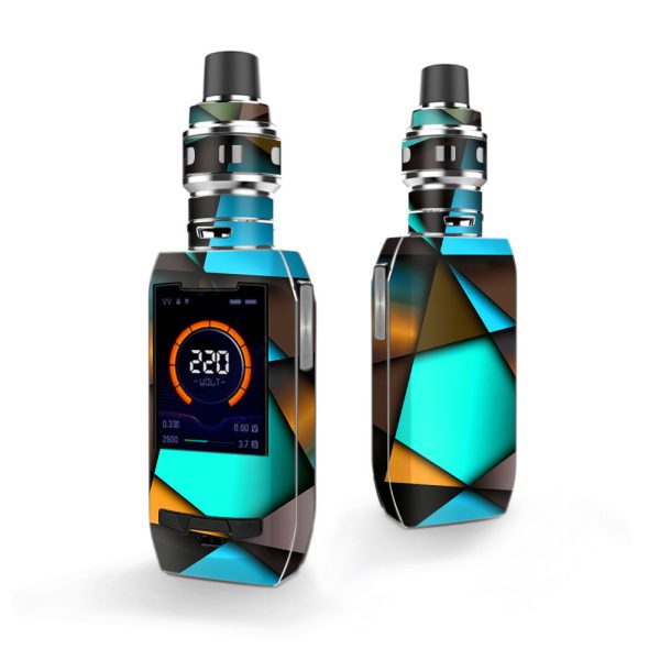 Awesome Blue Gold Pattern Vaporesso Polar 220w Skin Online now