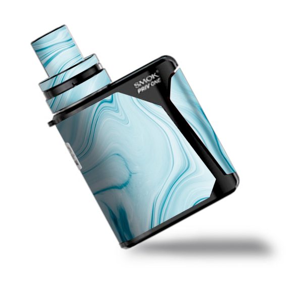 Baby Blue Ice Swirl Marble Smok Priv One Skin Supply