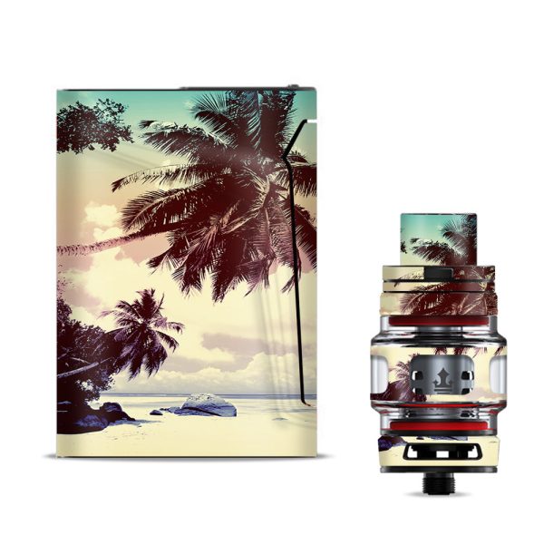 Palm Trees Vintage Beach Island Smok V-fin Skin Online now