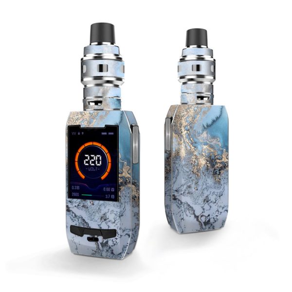 Blue Gold Grey Marble Pattern Clouds  Vaporesso Polar 220w Skin Sale
