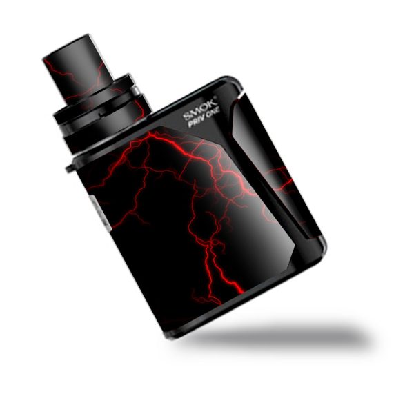 Red Lightning Bolts Electric Smok Priv One Skin Online Sale