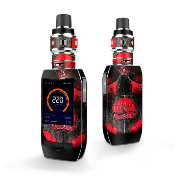 Dark Flowers Skull Art Vaporesso Polar 220w Skin Sale