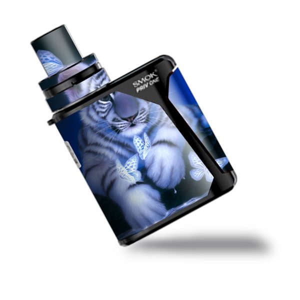 Cute White Tiger Cub Butterflies Smok Priv One Skin Hot on Sale