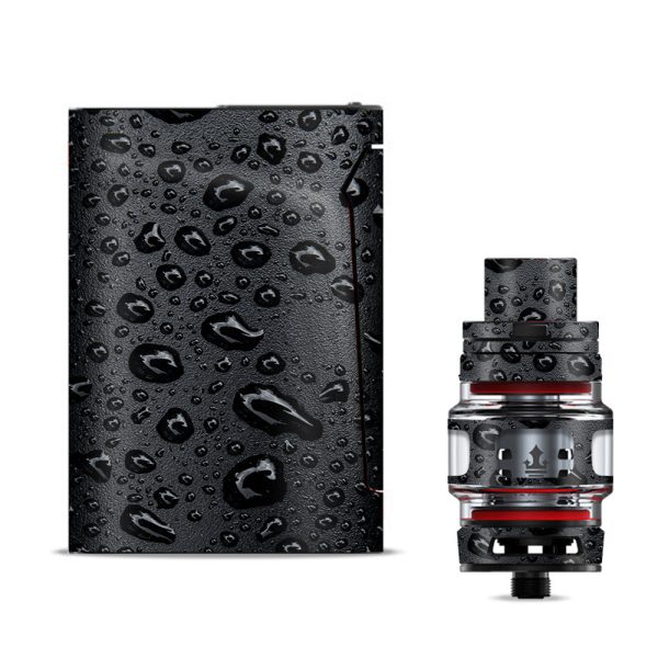 Rain Drops On Black Metal Smok V-fin Skin Hot on Sale