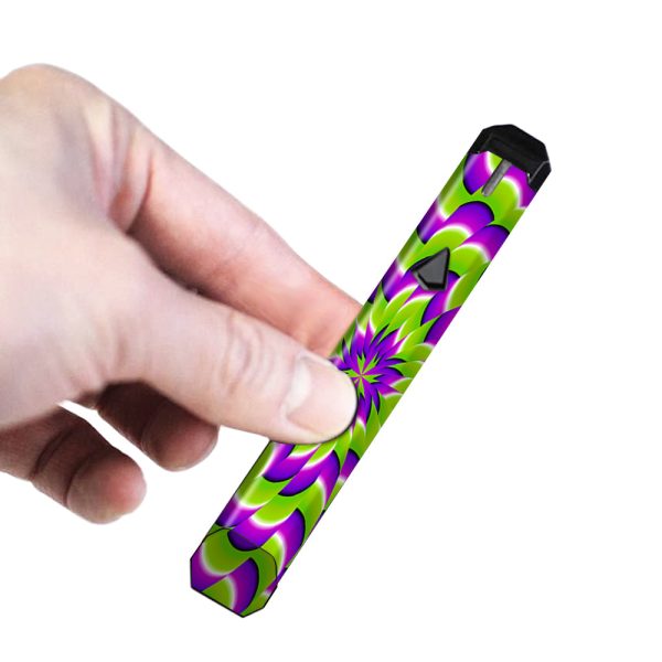 Purple Green Hippy Trippy Psychedelic Motion Swirl Limitless Pulse Ply Rock Skin Supply
