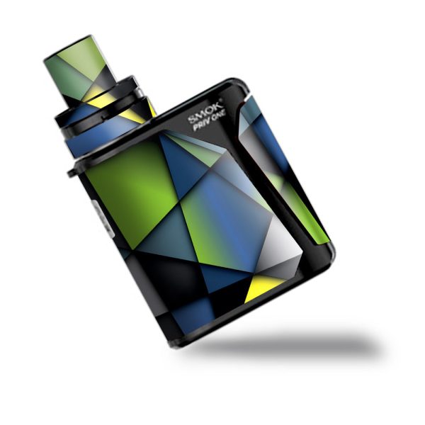 Green Blue Geometry Shapes Smok Priv One Skin on Sale