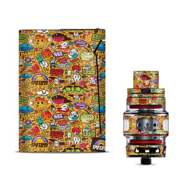Comic Sticker Slap Cartoon Smok V-fin Skin Supply
