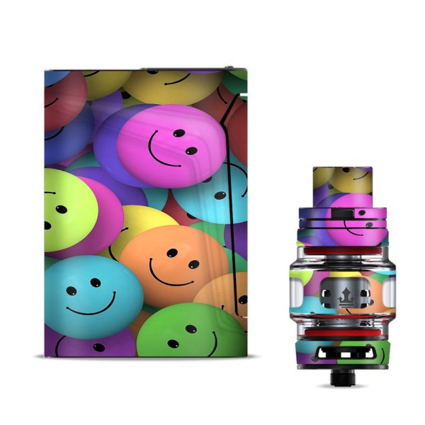 Colorful Smiley Faces Balls Smok V-fin Skin Online now