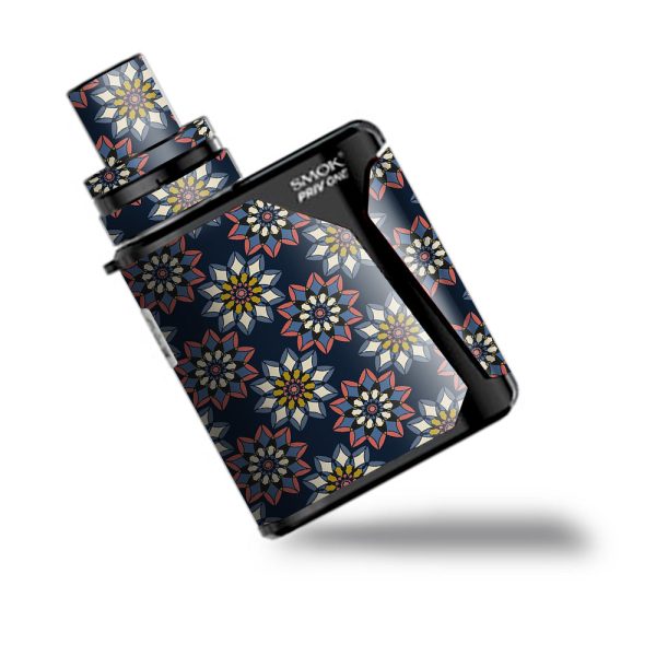 Retro Flowers Pattern Smok Priv One Skin on Sale
