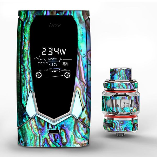 Abalone Ripples Green Blue Purple Shells iJoy Avenger 270 Skin For Discount