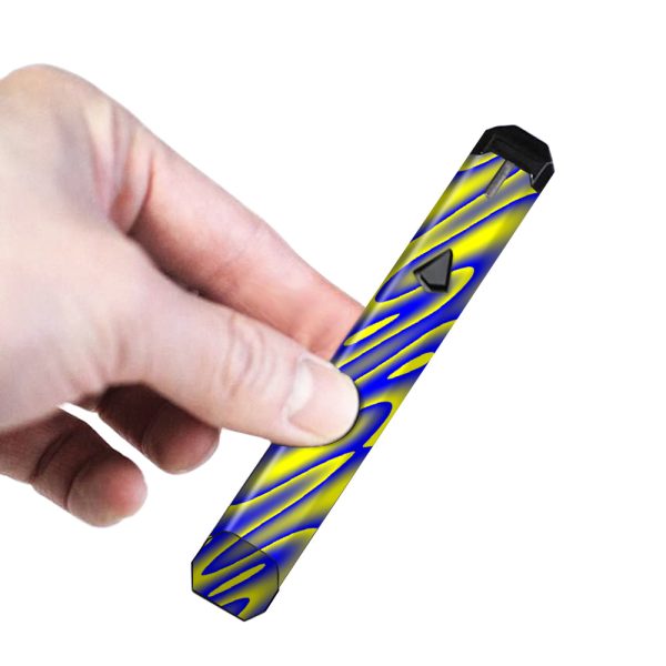 Neon Blue Yellow Trippy Limitless Pulse Ply Rock Skin Cheap