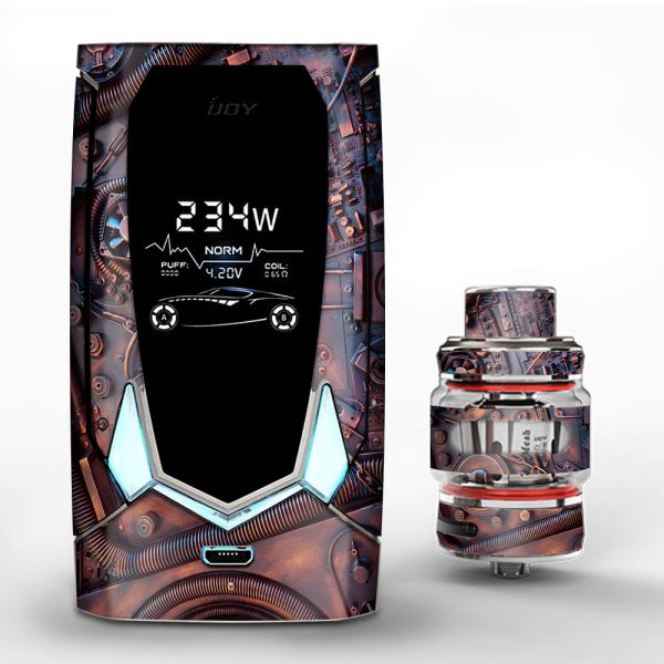 Steampunk Metal Panel Vault Fan Gear iJoy Avenger 270 Skin Online Hot Sale