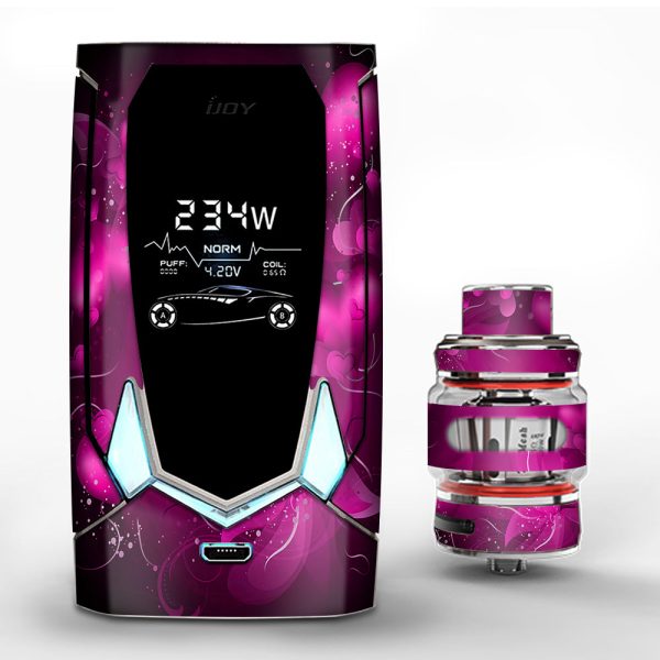 Pink Hearts Flowers iJoy Avenger 270 Skin Online now