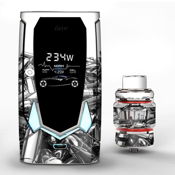 Silver Bullets Polished Black White iJoy Avenger 270 Skin For Discount