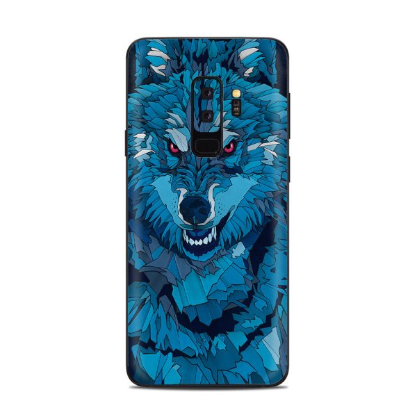 Blue Wolf Samsung Galaxy S9 Plus Skin For Cheap