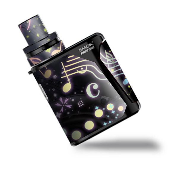Colorful Music Notes Smok Priv One Skin Fashion