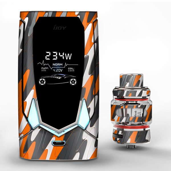Puzzle Orange Grey Trippy iJoy Avenger 270 Skin Fashion