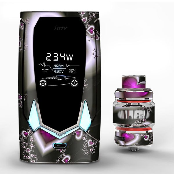 Glowing Hearts Pink White iJoy Avenger 270 Skin For Discount