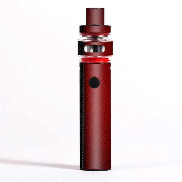 Black And Red Leather Pattern Smok Pen 22 Light Edition Skin Cheap