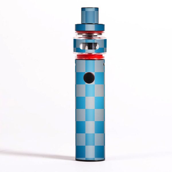 Blue Grey Checkers Smok Pen 22 Light Edition Skin For Sale