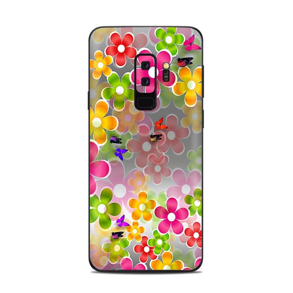 Butterflies And Daisies Flower Samsung Galaxy S9 Plus Skin For Discount